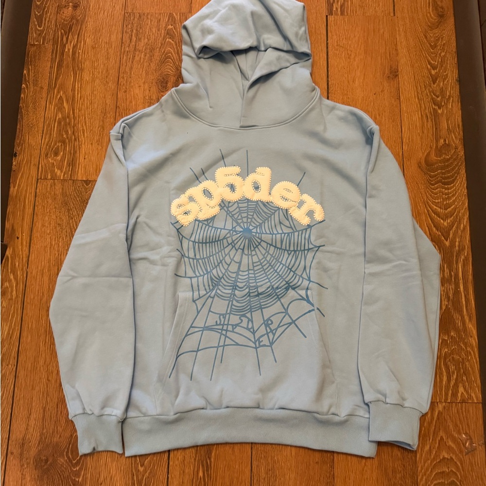 Sp5der Web Hoodie 'Sky Blue'

Size: S